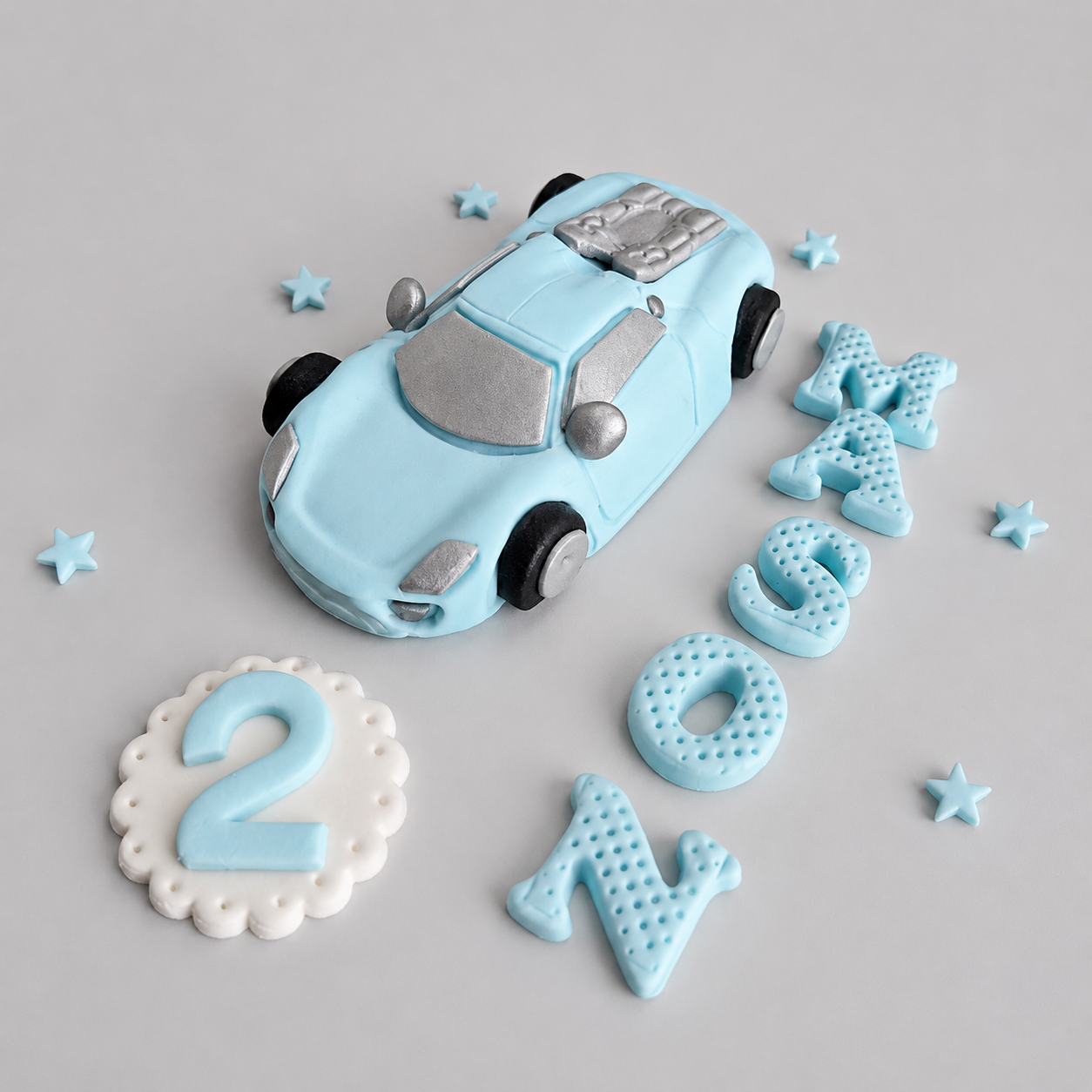 Edible sport car cake topper,fondant icing decoration
