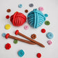 Edible knitting cake topper,fondant icing decoration