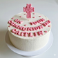 Edible Communion Cake Topper Set – Cross & Name – Personalised First Holy Communion Decoration