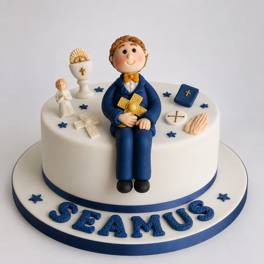 Edible First Holy Communion figurine cake topper,fondant icing decoration