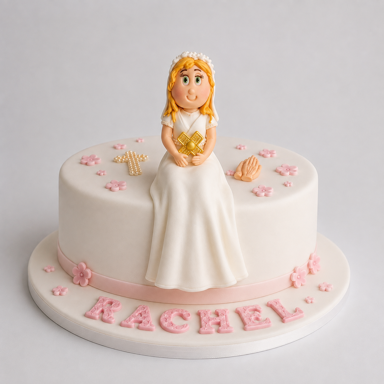 Edible First Holy Communion figurine cake topper,fondant icing decoration