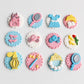 12 Edible princess Cinderella cupcake toppers,fondant icing decoration