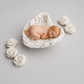 Edible Sleeping Baby Angel Wings Cake Topper – Fondant Icing Baby Shower, Christening & Baptism Cake Decoration