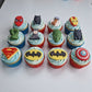 Superhero Edible Cake Toppers – Kids Birthday Decorations (10pcs)
