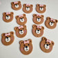 Edible teddy bear cupcake toppers,fondant icing decorations