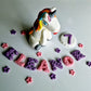 Edible unicorn cake topper,fondant icing decoration
