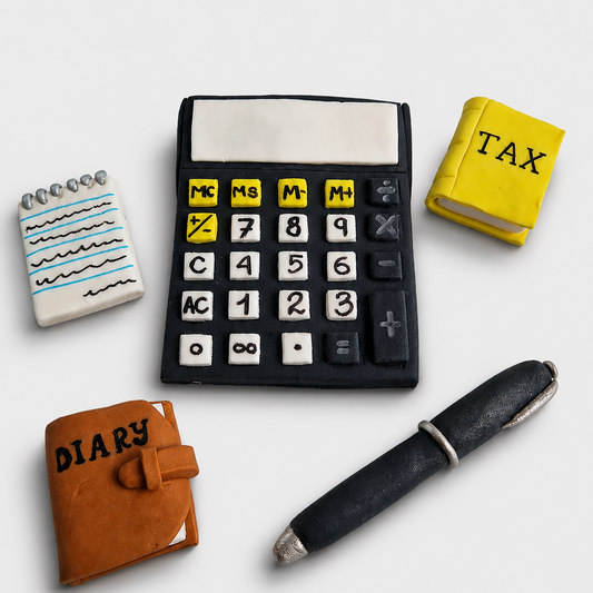 Edible accountant cake topper,fondant icing decorations