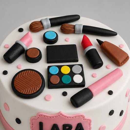 Edible make up cake toppers,fondant icing party decoration