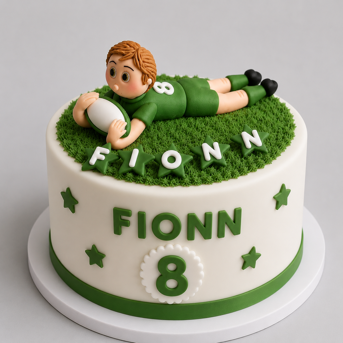 Edible rugby cake topper,football figurine,fondant player icing decoration