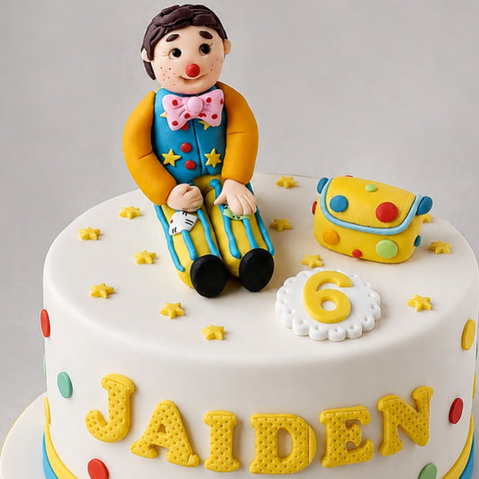 Edible Mr Tumble cake topper,handmade decoration
