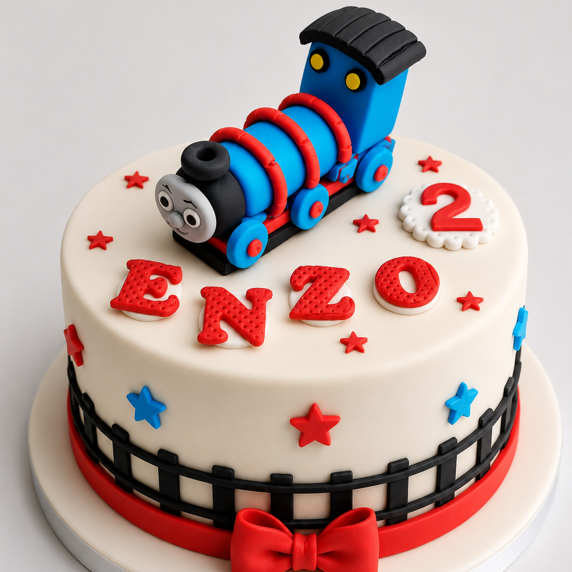 Edible Thomas The Tank engine train cake topper,fondant icing decoration