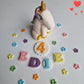 Edible unicorn cake topper,fondant icing decoration
