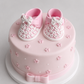 Edible baby booties/ shoes cake topper,fondant icing decoration