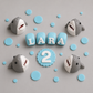 Edible sharks cake topper,handmade fondant decoration