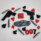 Edible James Bond cake topper,casino,fathers day,car,cards,gun,bullets,birthday decoration