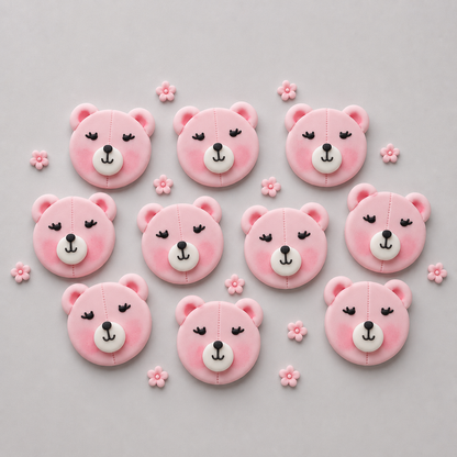 Edible teddy bear cupcake toppers,fondant icing decorations