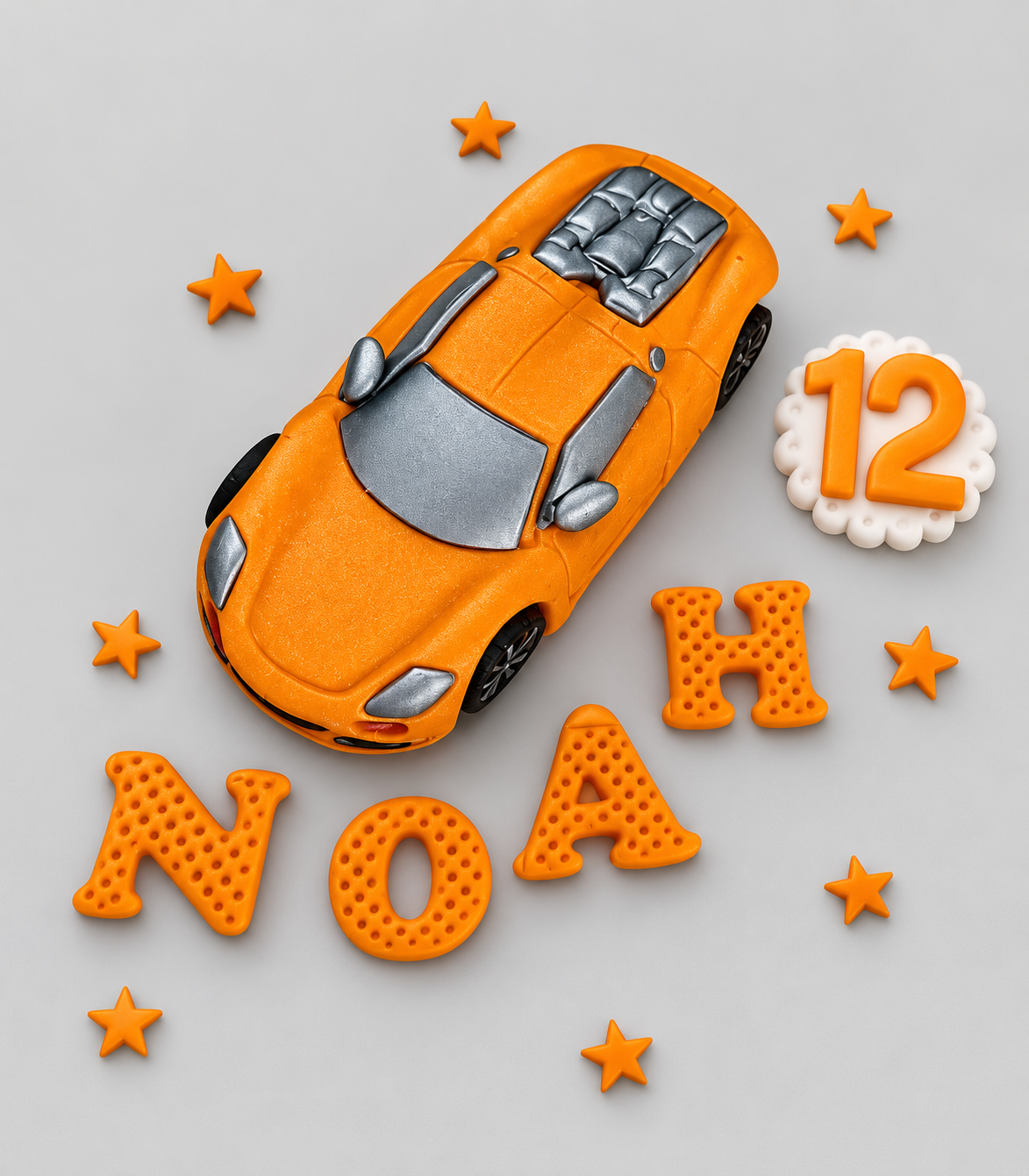 Edible sport car cake topper,fondant icing decoration