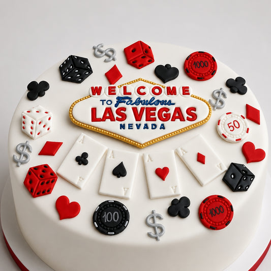 26 Edible Casino/Las Vegas edible cake topper,fondant icing decoration