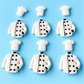 12 eetbare chef-kok cupcake toppers, fondant glazuur taartdecoraties
