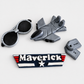 Edible Top Gun cake topper,handmade fondant icing  decoration