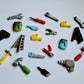 18 Edible mini tools cake/cupcakes toppers,fondant icing decorations