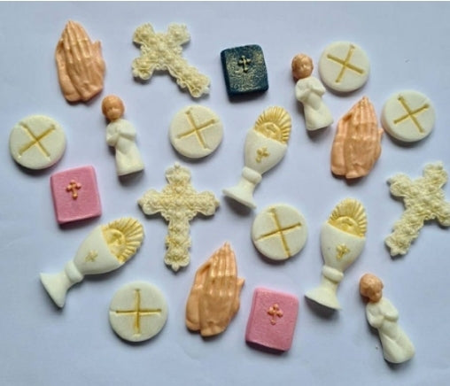 15 Edible Communion/Confirmation cake tippers,fondant icing decorations